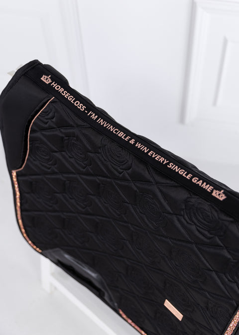 SERENA - DRESSAGE SADDLE PAD | BLACK ROSE GOLD