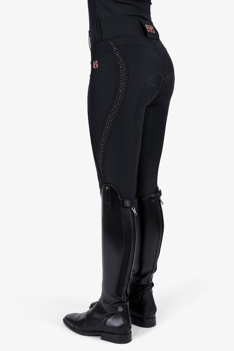 LEXA - RIDING LEGGINGS | BLACK ROSE GOLD