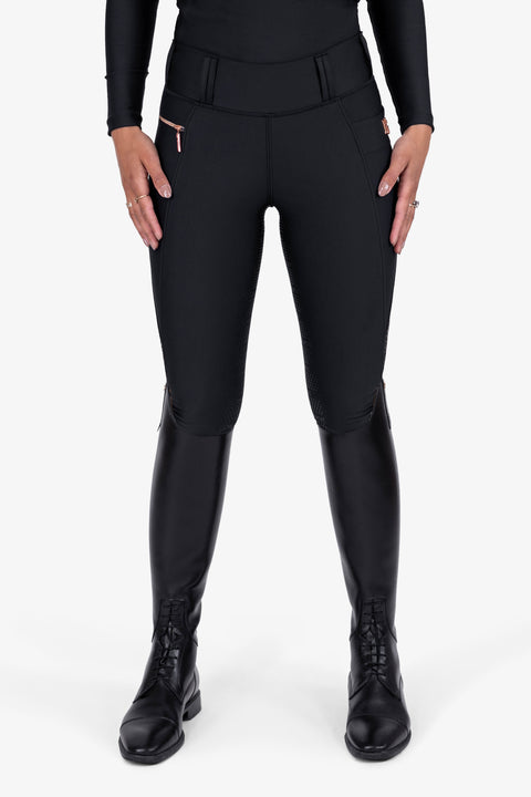 LEXA - RIDING LEGGINGS | BLACK ROSE GOLD