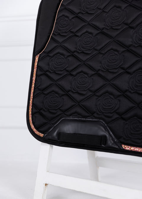 SERENA - DRESSAGE SADDLE PAD | BLACK ROSE GOLD