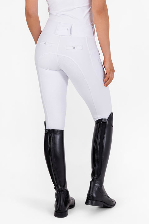 CRYSTAL KYLIE - RIDING LEGGINGS | WHITE