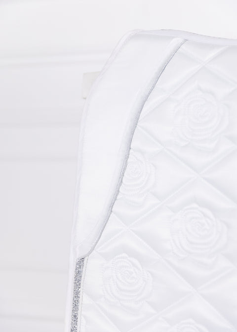 SERENA - DRESSAGE SADDLE PAD | WHITE SILVER