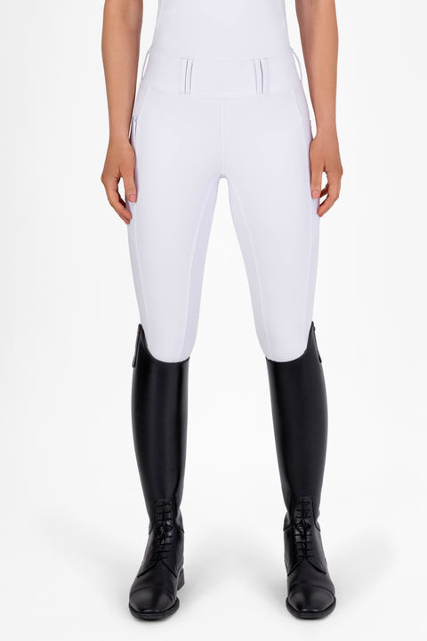 CRYSTAL KYLIE - RIDING LEGGINGS | WHITE
