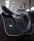 CELINE - DRESSAGE SADDLE PAD | BLACK ROSE GOLD