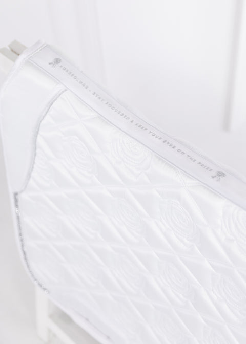 SERENA - DRESSAGE SADDLE PAD | WHITE SILVER