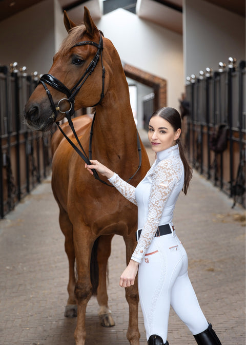 GINNY - BREECHES | WHITE ROSE GOLD