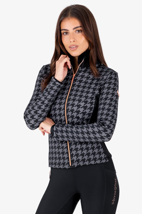 FLORENCE - PERFORMANCE JACKET | BLACK WOOL "HOUNDSTOOTH"