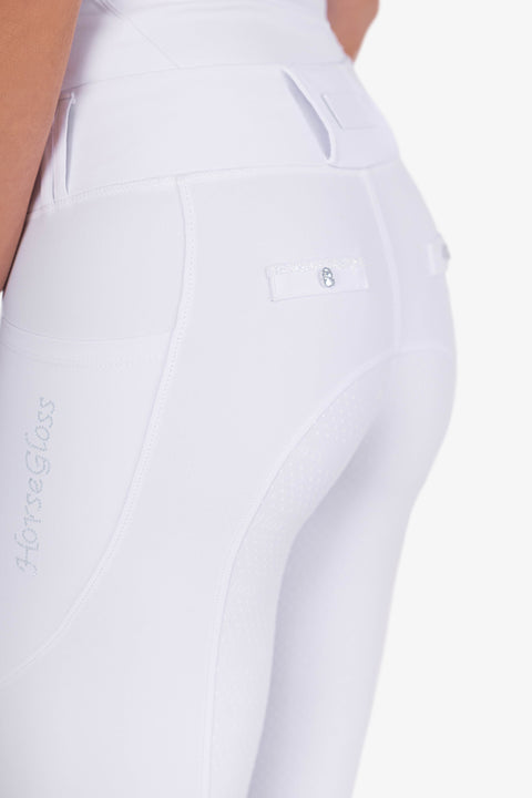 CRYSTAL KYLIE - RIDING LEGGINGS | WHITE