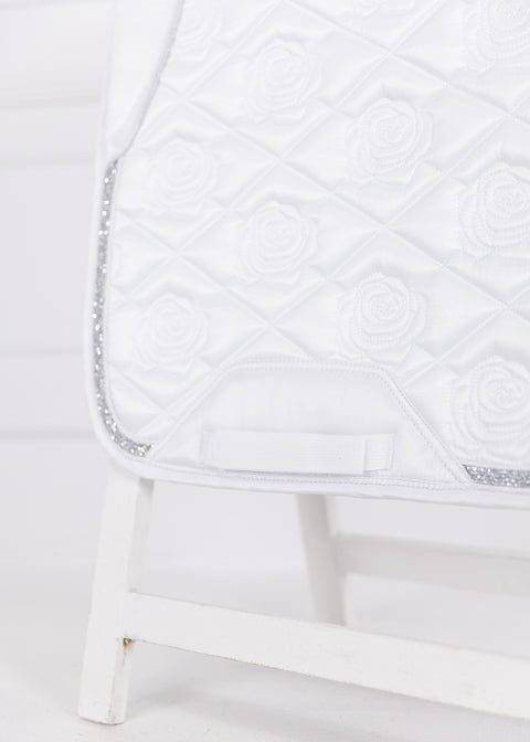 SERENA - DRESSAGE SADDLE PAD | WHITE SILVER