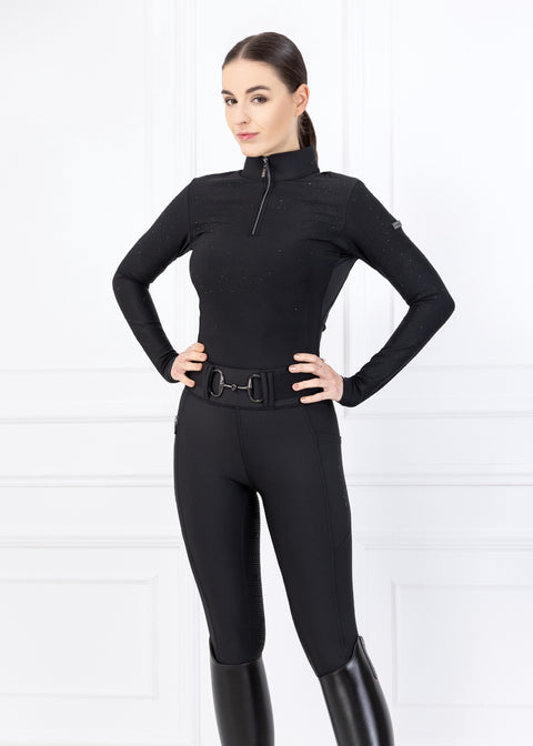 KYLIE - BASE LAYER LONG SLEEVE | BLACK SWAROVSKI