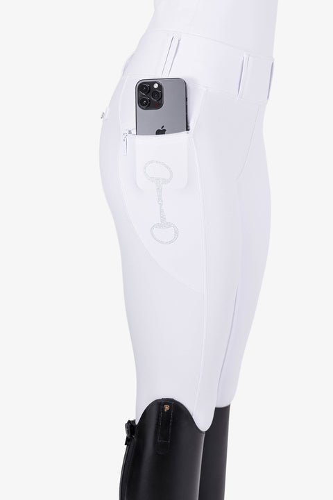 CRYSTAL KYLIE - RIDING LEGGINGS | WHITE