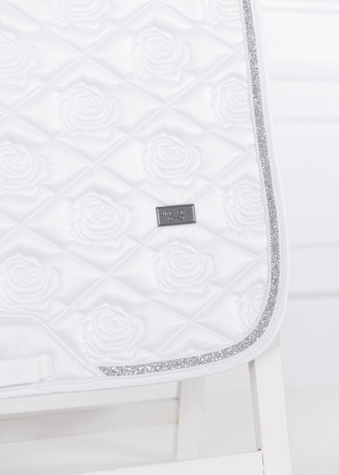 SERENA - DRESSAGE SADDLE PAD | WHITE SILVER