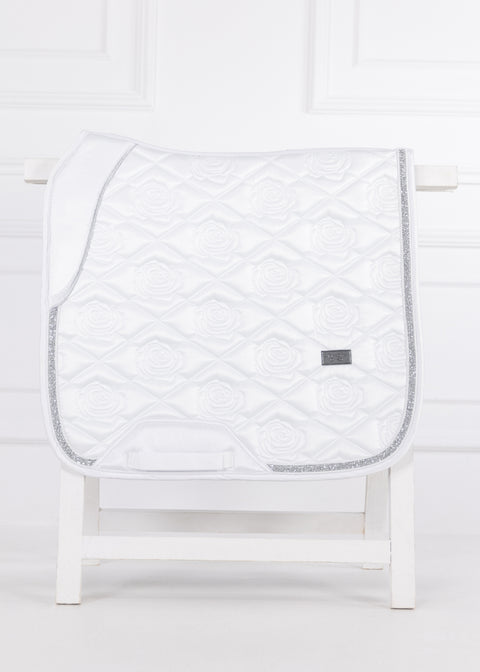 SERENA - DRESSAGE SADDLE PAD | WHITE SILVER