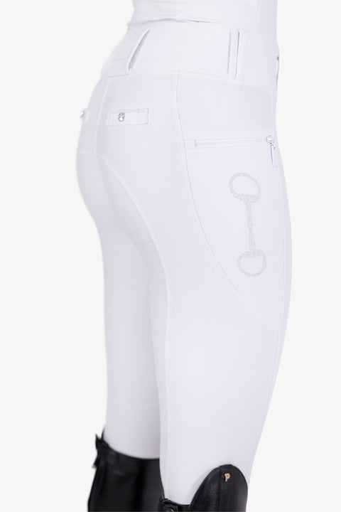 CRYSTAL KYLIE - RIDING LEGGINGS | WHITE