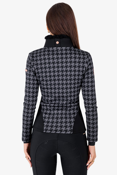 FLORENCE - PERFORMANCE JACKET | BLACK WOOL "HOUNDSTOOTH"