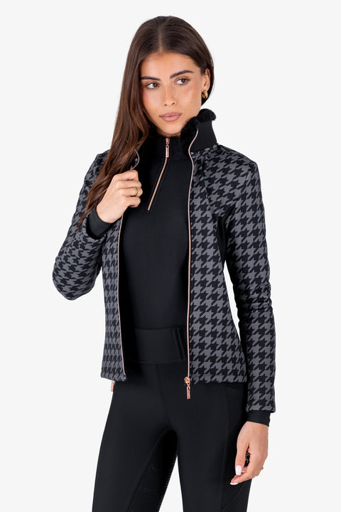 FLORENCE - PERFORMANCE JACKET | BLACK WOOL "HOUNDSTOOTH"