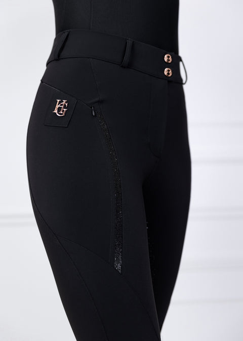 CLARA - BREECHES | BLACK - ROSE GOLD