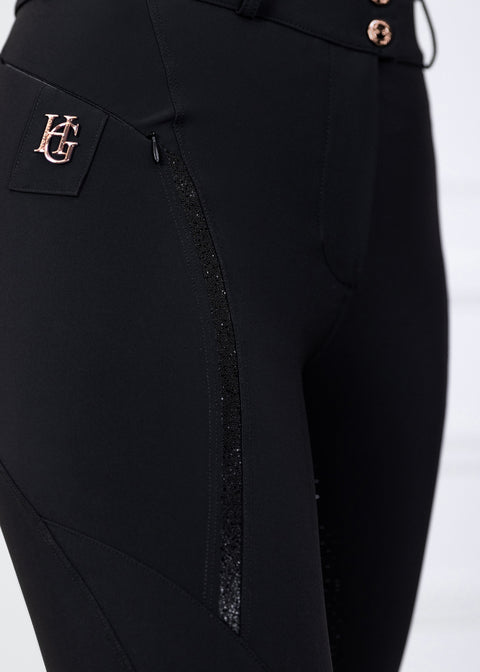 CLARA - BREECHES | BLACK - ROSE GOLD