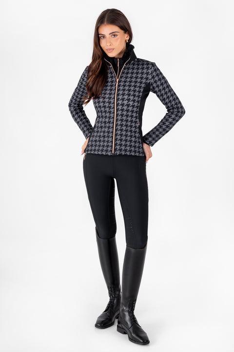 FLORENCE - PERFORMANCE JACKET | BLACK WOOL "HOUNDSTOOTH"
