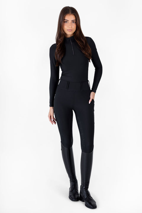 CRYSTAL KYLIE - RIDING LEGGINGS | BLACK CRYSTALS