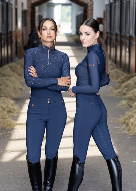 HAILEY - BREECHES | NAVY ROSE GOLD SWAROVSKI