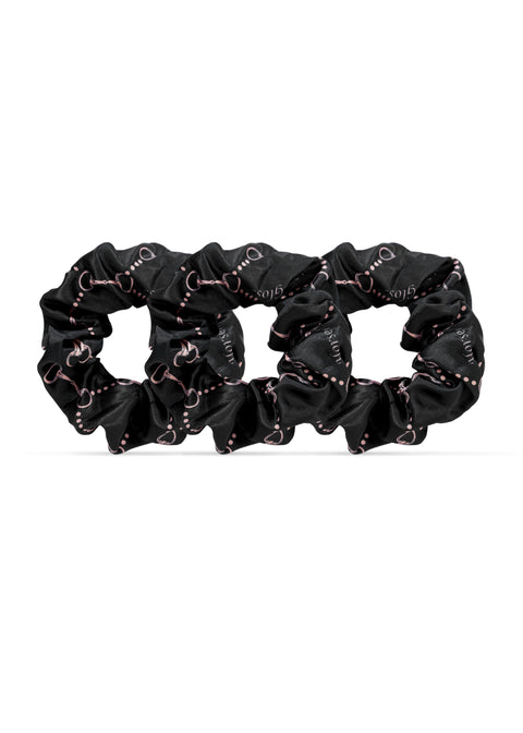 KIMMY - SATIN HAIR TIES | BLACK ROSE GOLD