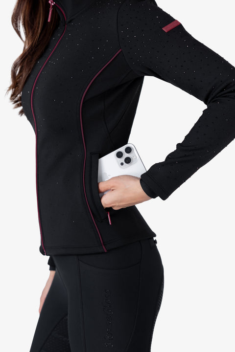 FLORENCE - PERFORMANCE JACKET | BLACK CRYSTAL ROSE BERRY
