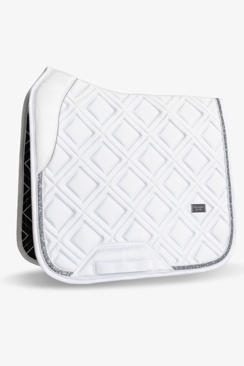 CELINE - DRESSAGE SADDLE PAD | WHITE SILVER