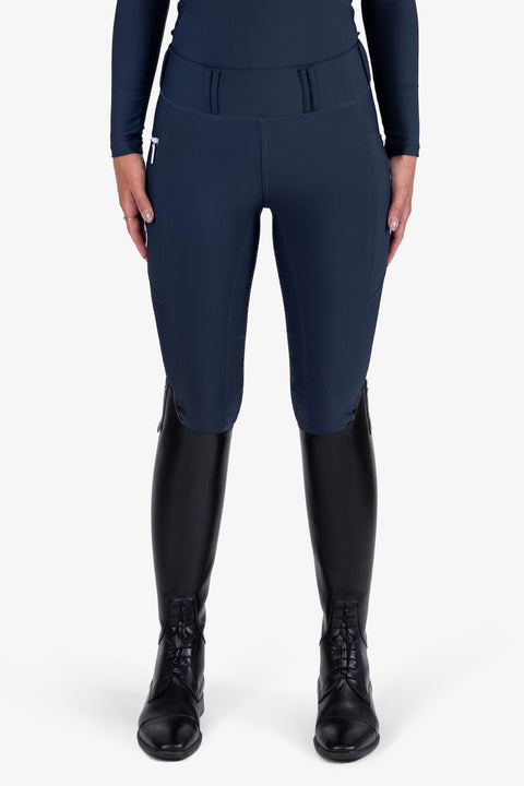 CRYSTAL KYLIE - RIDING LEGGINGS | NAVY - WHITE CRYSTALS
