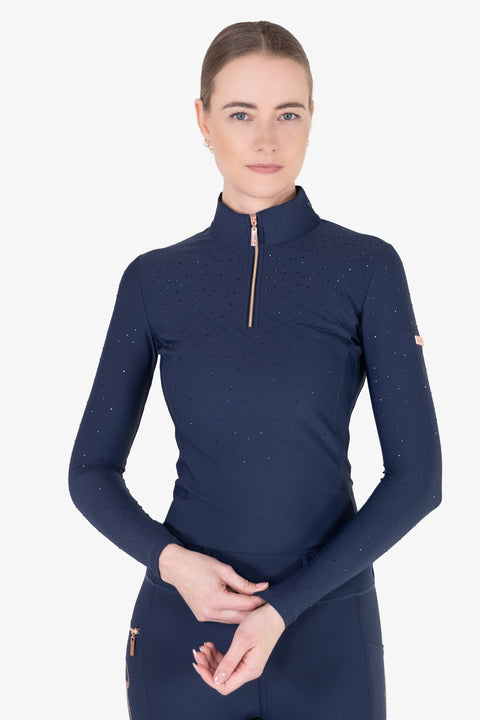 KYLIE - BASE LAYER LONG SLEEVE | NAVY CRYSTAL ROSE GOLD