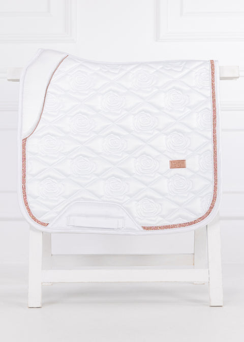 SERENA - DRESSAGE SADDLE PAD | WHITE ROSE GOLD