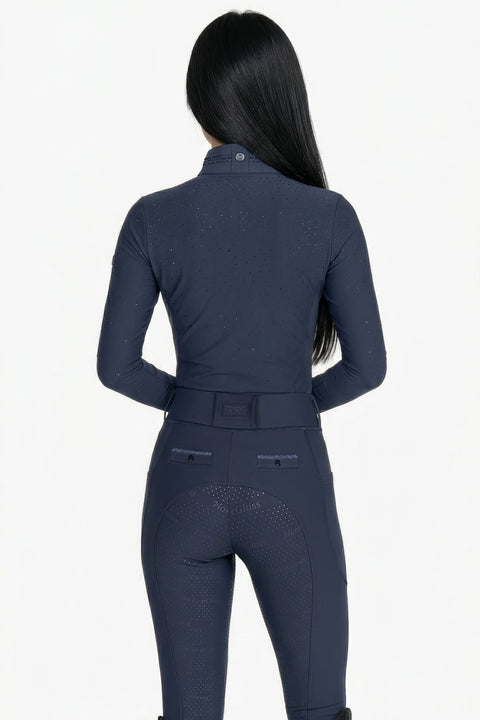 KYLIE - EQUESTRIAN BASE LAYER LONG SLEEVE | NAVY CRYSTAL