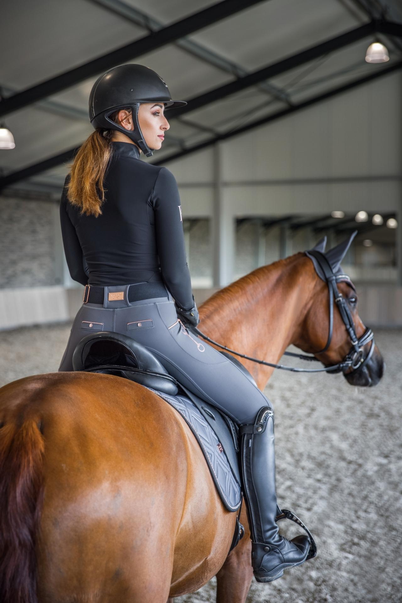 Ladies Horse Riding Leggings Tights Grip Phone Pocket Equestrian