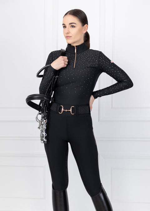 KYLIE - BASE LAYER LONG SLEEVE | BLACK ROSE GOLD