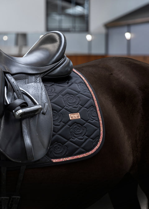 SERENA - DRESSAGE SADDLE PAD | BLACK ROSE GOLD