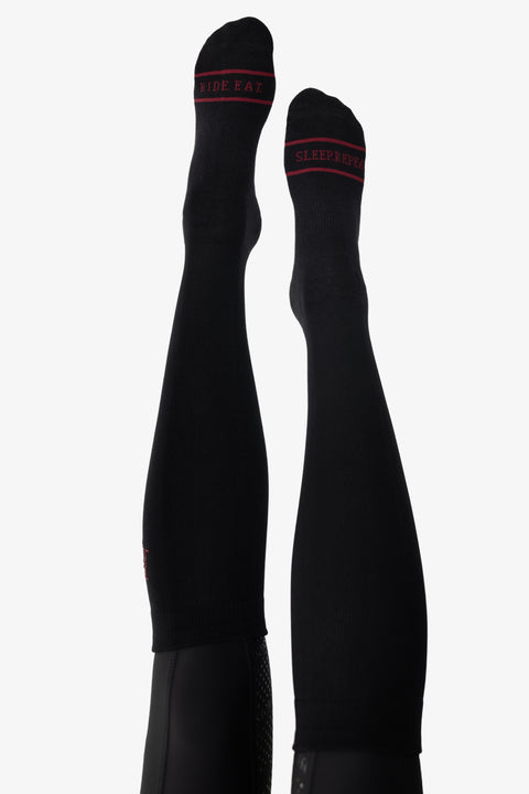 RIDING SOCKS | BLACK ROSE BERRY - RIDE.EAT.SLEEP.REPEAT.