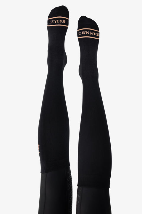 RIDING SOCKS | BLACK ROSE GOLD - BE YOUR OWN MUSE