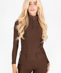KYLIE - BASE LAYER LONG SLEEVE | MOCHA LATTE | BLACK