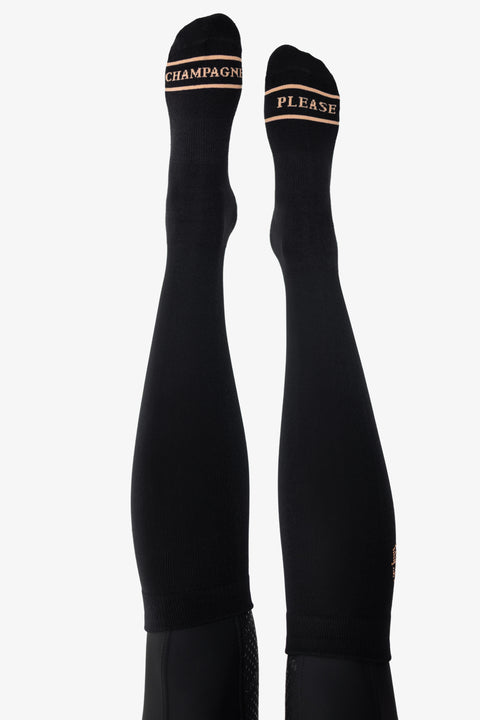 RIDING SOCKS | BLACK ROSE GOLD - CHAMPAGNE PLEASE