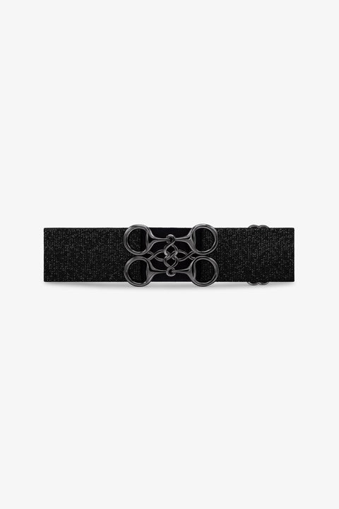 GINNY - BELT |  BLACK STARDUST - METALLIC BLACK