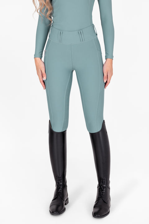 CRYSTAL KYLIE - RIDING LEGGINGS | DYNASTY GREEN