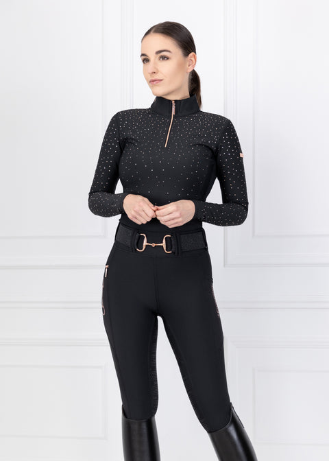 KYLIE - BASE LAYER LONG SLEEVE | BLACK ROSE GOLD