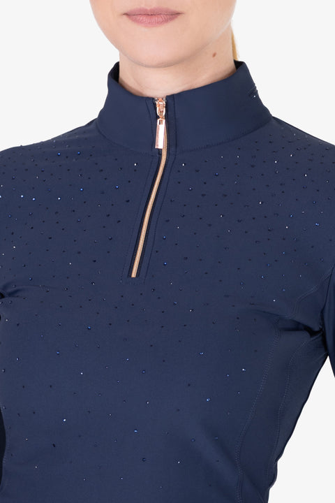 KYLIE - BASE LAYER LONG SLEEVE | NAVY CRYSTAL ROSE GOLD