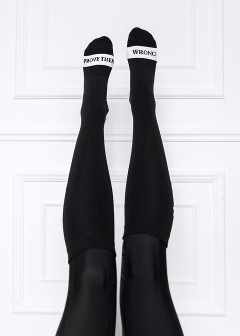 RIDING SOCKS - BLACK - PROVE THEM WRONG