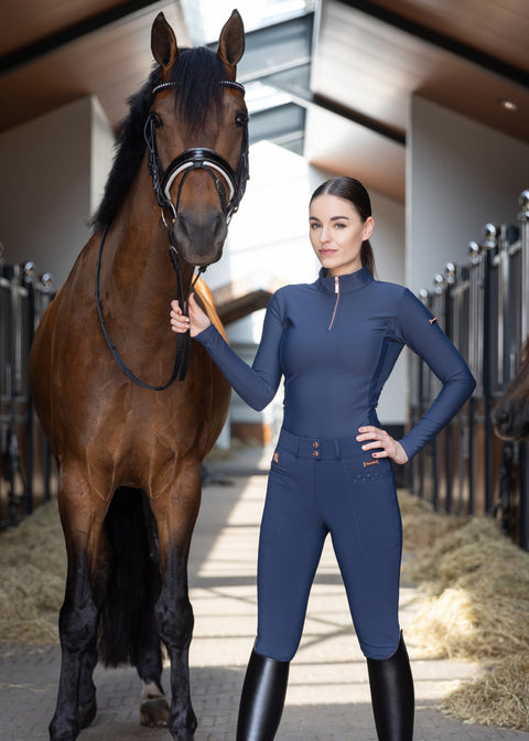 HAILEY - BREECHES | NAVY ROSE GOLD SWAROVSKI