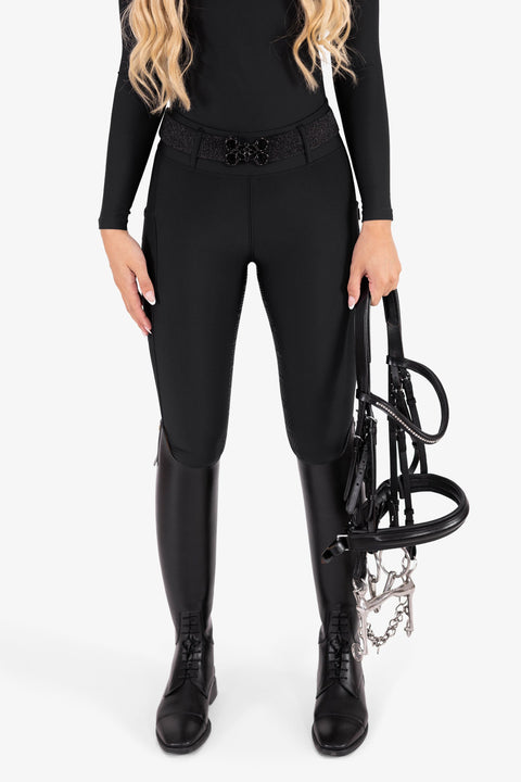 GINNY - BELT |  BLACK STARDUST - METALLIC BLACK