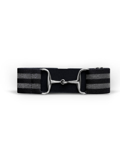 GINNY - BELT | STRIPE | BLACK SILVER