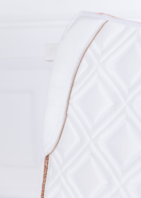 CELINE - DRESSAGE SADDLE PAD | WHITE ROSE GOLD