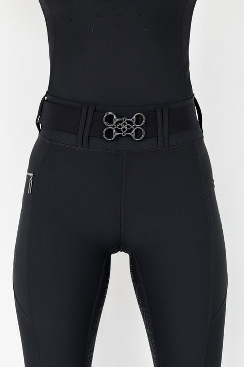 GINNY - BELT |  BLACK - METALLIC BLACK