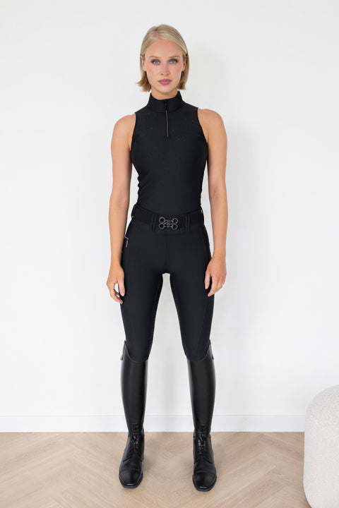 GINNY - BELT |  BLACK - METALLIC BLACK